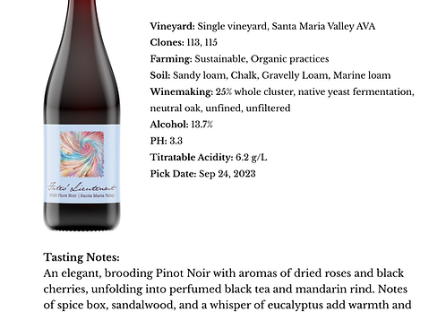 2022 Blue Label Pinot Noir, Santa Maria Valley — view 3