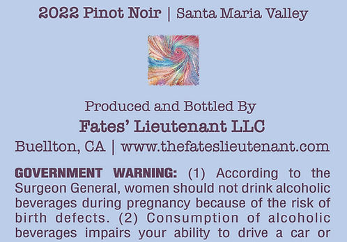 2022 Blue Label Pinot Noir, Santa Maria Valley — view 5